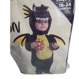 Black Dragon Jumpsuit Kids Halloween Dress Up Costume Size 18-24 Months